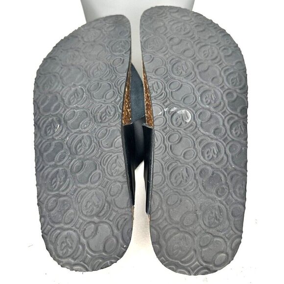 SoftMoc Womens Thong Sandals Leather Flats Brass Buckle Summer Black Size 10 - Picture 8 of 11